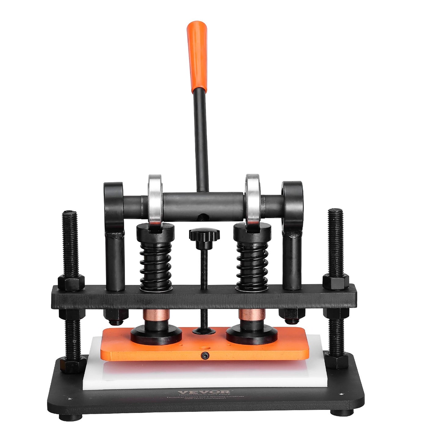 Läderskärmaskin, 10,2 x 4,7 tum präglingsplatta manuell stansare, 0,47 tum tryckslagsläderpräglingsmaskin, stansmaskin med dubbla styraxlar för olika material