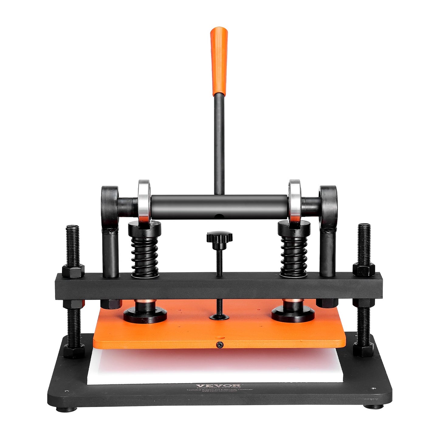 Läderskärmaskin, 14,2 x 10,2 tum präglingsplatta manuell stansare, 0,47 tum tryckslagsläderpräglingsmaskin, stansmaskin med dubbla styraxlar för olika material
