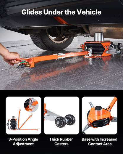 Air Jack, 3 Ton/6613 lbs Triple Bag Air Jack, Airbag with Support Rod, Lift Up to 18.5 inch with Heightened Column & Adjustable Handle, 1-6 s Fast Lifting Pneumatic for Car, SUV, Pickup Truck