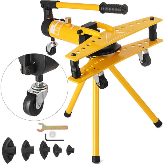 Manual hydraulic pipe bending machine 10 ton manual hydraulic pipe bending machine 1/4"-1" diameter 6 nozzles for heating and pipe construction