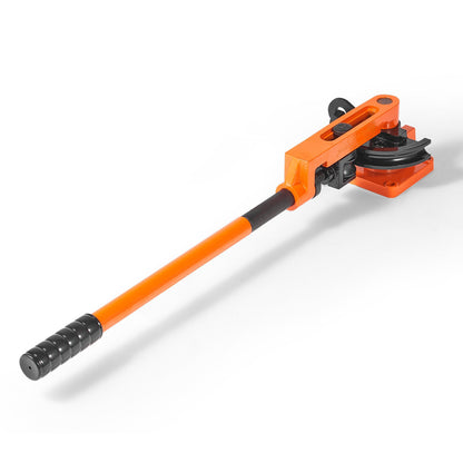 Pipe Tube Bender, 3/8" to 1" OD Manual Pipe Tube Bender with 7 Bending Nozzles, 180° Copper Aluminum Pipe Bending Tool for Plumbing Air Conditioner Refrigerator Car Repair