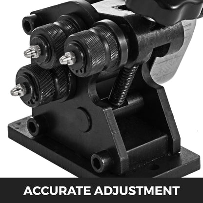Manual Plate Steel Ring Bender 13-1/2inch Single Pinch Portable Hand Crank Ring Handle Rolling 3inch And Larger Circular Rings