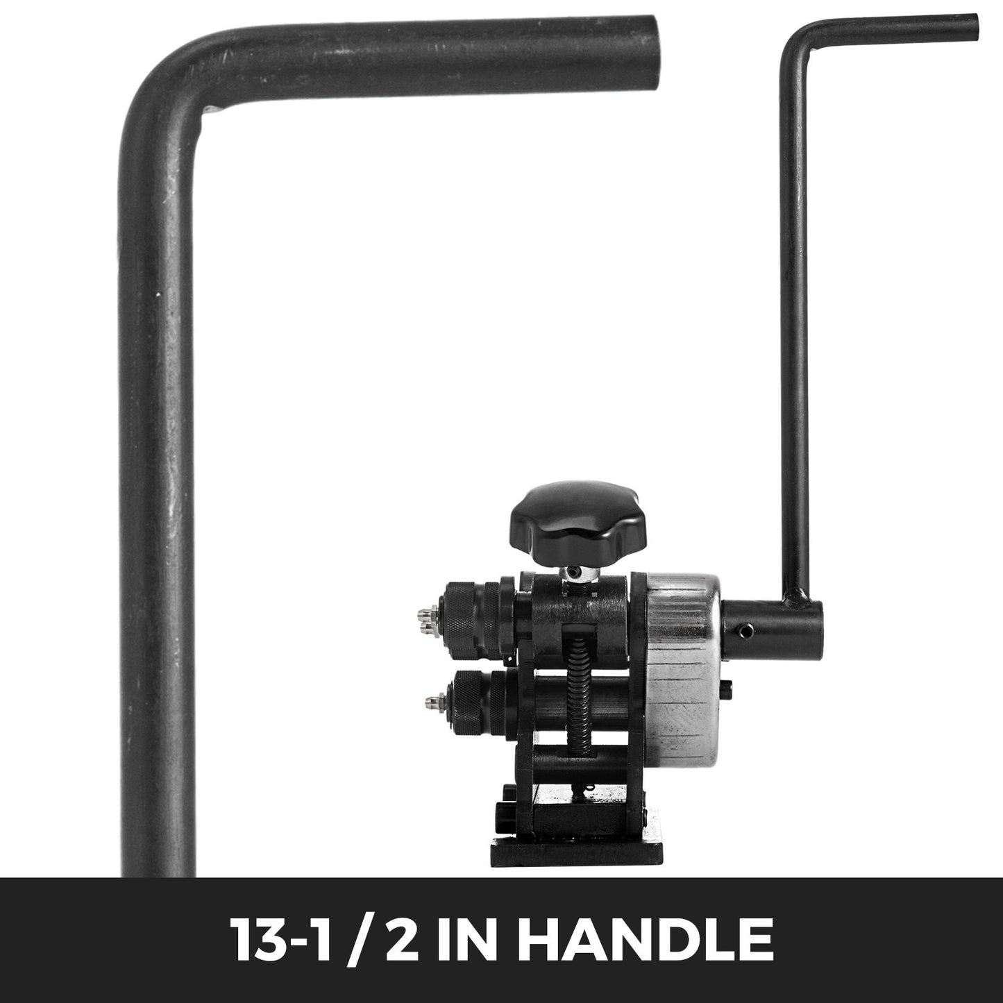 Manual Plate Steel Ring Bender 13-1/2inch Single Pinch Portable Hand Crank Ring Handle Rolling 3inch And Larger Circular Rings