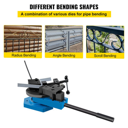 SBG-40 Metal Scroll Bender High-Hardened Steel Scroll Bender Combination of Scroll Radius and Angle Bending Universal Metal Rod Bender For Steel Brass Cooper Aluminum