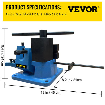UB-100 Manual Flat Steel Universal Metal Rebar Bender Angle Iron 120 Degree Heavy-Duty Metal Rod Bender Hot and Cold With Detachable Bending Lever Strip Steel, Flat Steel, Round Steel