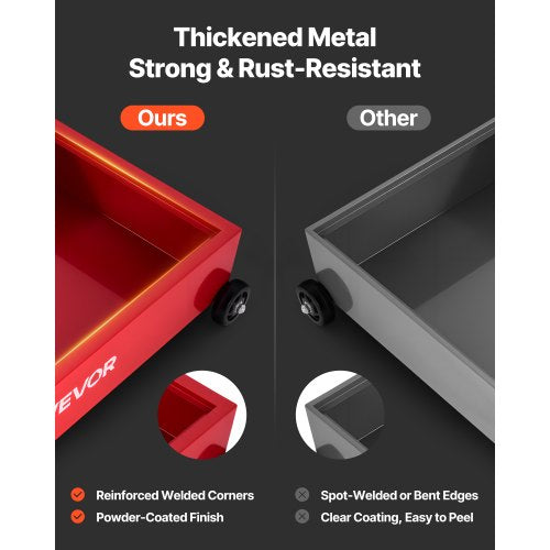 lågprofils oljetråg, 75,7 l kapacitet, rullande oljetråg med manuell pump, 2,2 m slang och vikbart T-handtag, läckagesäker och korrosionsbeständig, lämplig för bilar, stadsjeepar, lastbilar, fyrhjulingar, röd |  EU