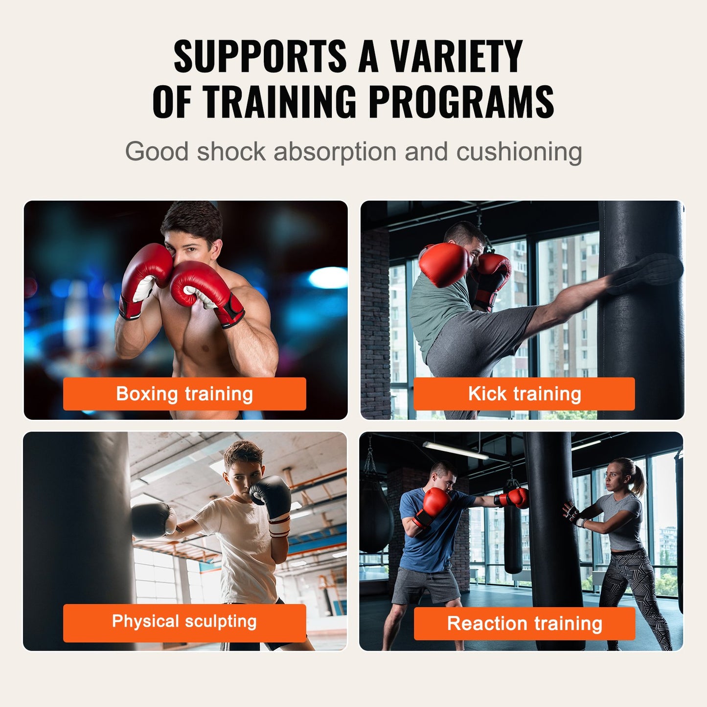 Punching Bag for Adults, 48" PVC Heavy Boxing Bag Set, Punching Bag with Chains and Gloves, Hanging Punching Bag for MMA Karate Judo, Muay Thai Kickboxing, Boxing at Home, (Unfilled)