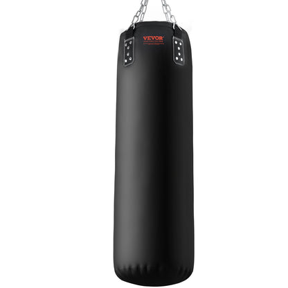 Punching Bag for Adults, 48" PVC Heavy Boxing Bag Set, Punching Bag with Chains and Gloves, Hanging Punching Bag for MMA Karate Judo, Muay Thai Kickboxing, Boxing at Home, (Unfilled)