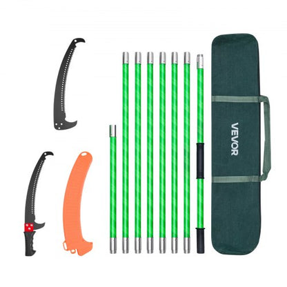 Manual Pole Saw Retractable Pole Tree Pruner 118-809.3 cm 65Mn Steel Blade | EU