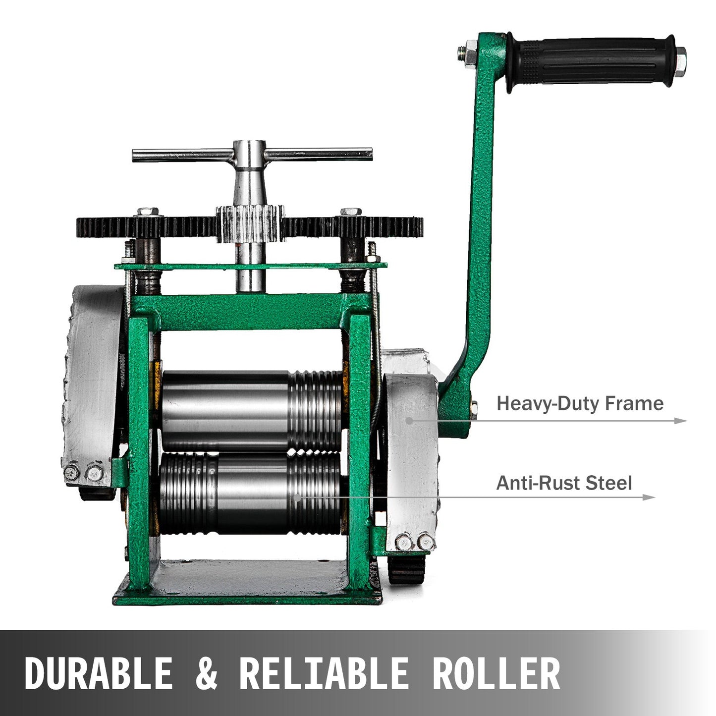 Combination Rolling Machine Rolling Mill Jewelry 85 mm Roll Width Flat Rolling Manual Jewelry Press Tableting Tool Jewelry DIY Tool (120x55 mm)
