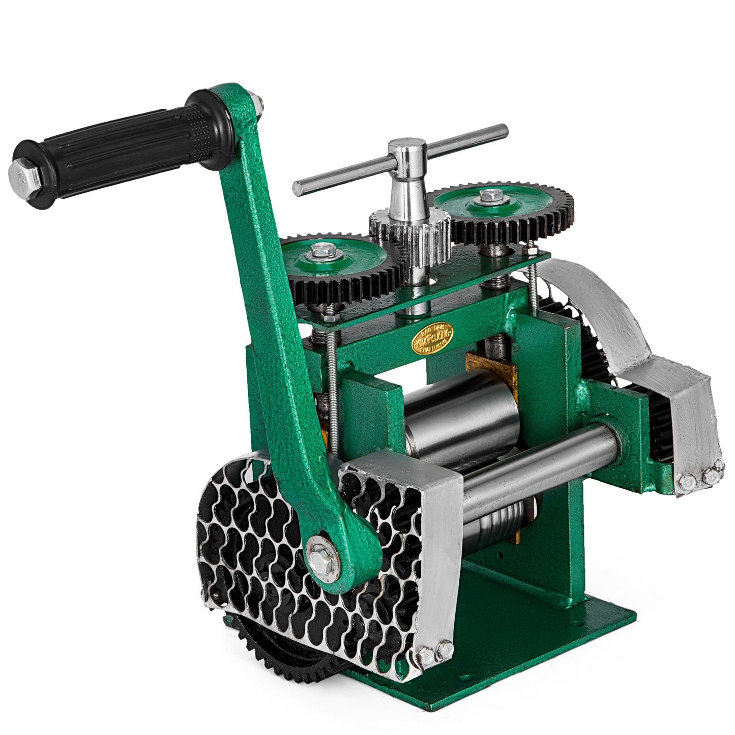 Combination Rolling Machine Rolling Mill Jewelry 85 mm Roll Width Flat Rolling Manual Jewelry Press Tableting Tool Jewelry DIY Tool (120x55 mm)