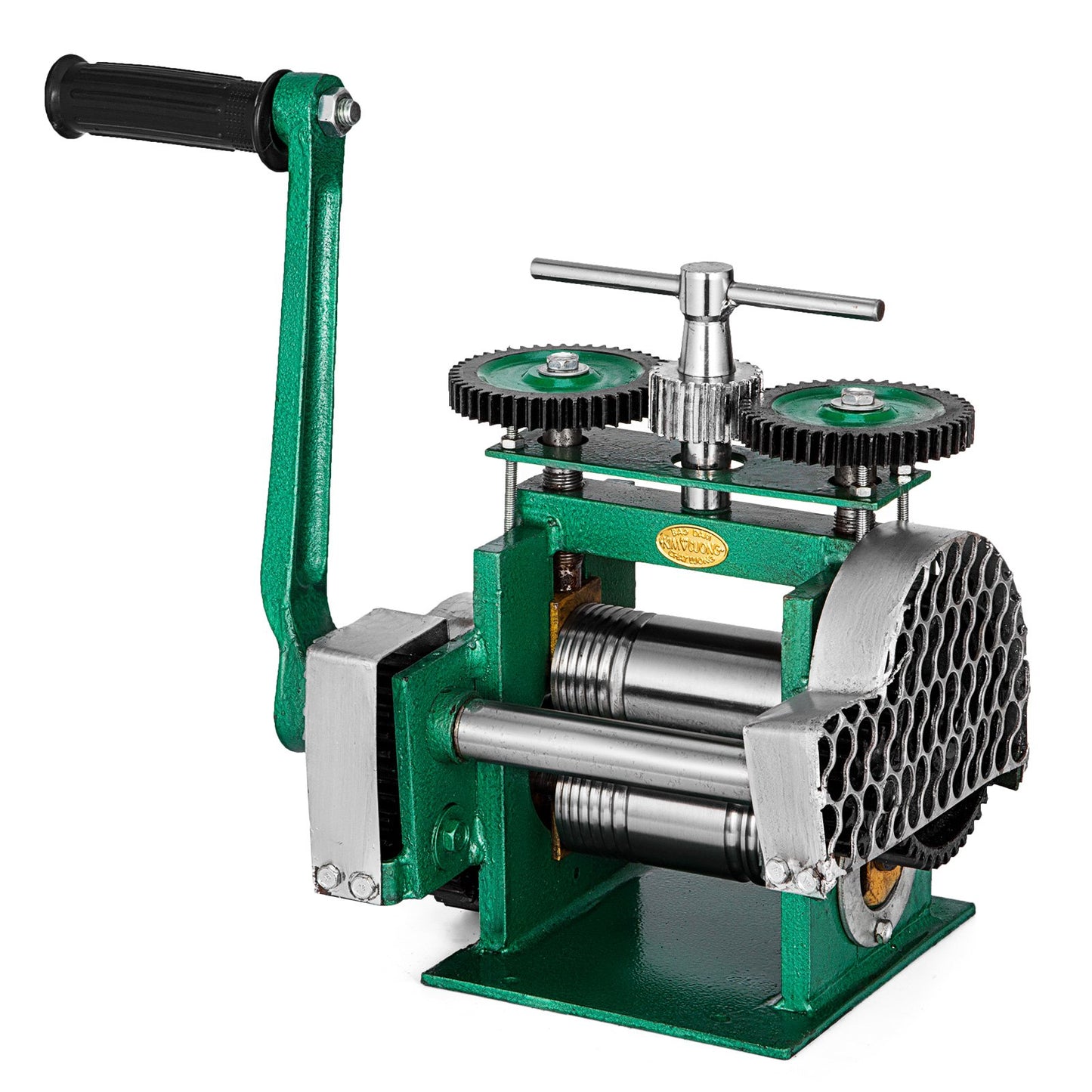 Combination Rolling Machine Rolling Mill Jewelry 85 mm Roll Width Flat Rolling Manual Jewelry Press Tableting Tool Jewelry DIY Tool (120x55 mm)