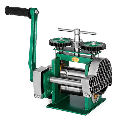 Combination Rolling Machine Rolling Mill Jewelry 85 mm Roll Width Flat Rolling Manual Jewelry Press Tableting Tool Jewelry DIY Tool (120x55 mm)