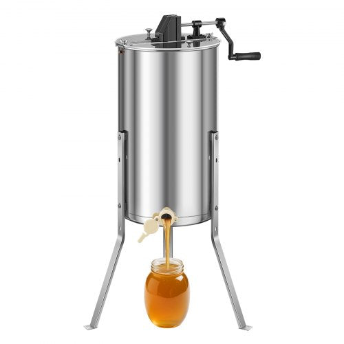 Manual Honey Extractor with 2 Frames Honey Spinner Beekeeping Stainless Steel | EU