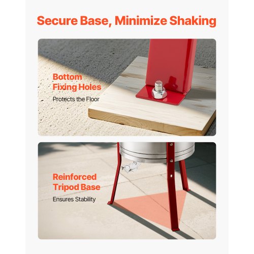 Manual Honey Extractor 6 Frames Honey Spinner Beekeeping Stainless Steel