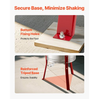 Manual Honey Extractor 6 Frames Honey Spinner Beekeeping Stainless Steel