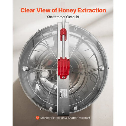 Manual Honey Extractor 6 Frames Honey Spinner Beekeeping Stainless Steel
