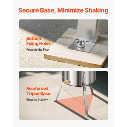 Manual Honey Extractor 4/8 Frame Honey Spinner Beekeeping Stainless Steel | EU