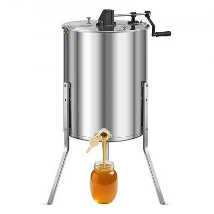 Manual Honey Extractor 4/8 Frame Honey Spinner Beekeeping Stainless Steel | EU
