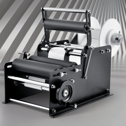 Manual Round Labeling Machine, 15-20pcs/min, Bottle Label Applicator for Round Bottles, Adjustable Manual Round Bottle Labeler Suitable for Bottle Diameter 0.78-4.72 inches (with Pressing Bar)