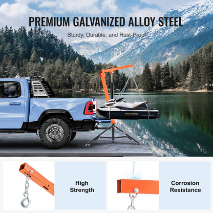 Hydraulisk pickup, kran lyftkran 1000 lbs 360° svängbar hisslyft