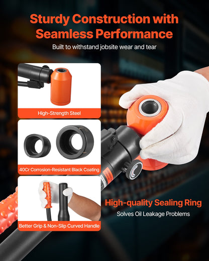 Knockout Punch Set, 10 Ton Hydraulic Knockout Set, 1/2" to 2" KO Tool Kit Hole Making Tool, KO Tools Kit W/6 Dies for Metal Electrical Cabinets, Electrical Control Cabinets, Switch Cabinets