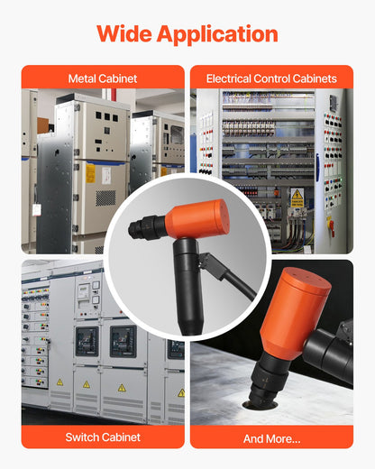 Knockout Punch Set, 10 Ton Hydraulic Knockout Set, 1/2" to 2" KO Tool Kit Hole Making Tool, KO Tools Kit W/6 Dies for Metal Electrical Cabinets, Electrical Control Cabinets, Switch Cabinets