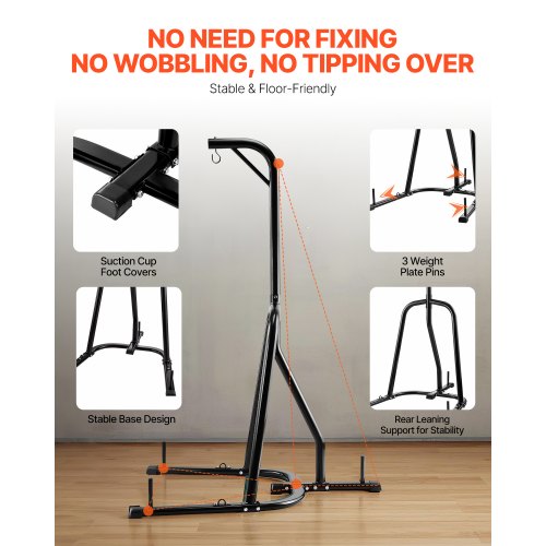 Heavy Duty Punching Bag Frame Boxing Rack Steel For Gym Fitness | EU