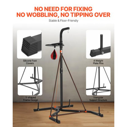 2 in 1 Hochleistungs-Boxsackrahmen Boxständer Stahl | EU