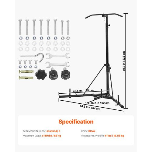 2 in 1 Hochleistungs-Boxsackrahmen Boxen Punching Fitness Rack Stahl | EU
