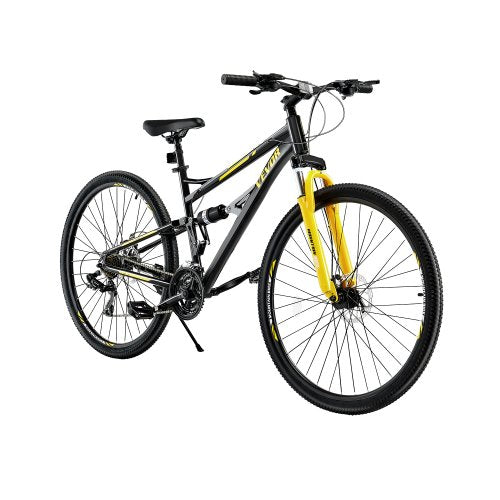 Mountain Bike, 29 inch MTB Bicycle with Full Dual Suspension, 24 Speeds Twist Shifting, Comfort Saddle, Dual Disc Brakes, Aluminum Alloy Frame, Adult Sport Cycling Bicycle for Men Women Trail Snow