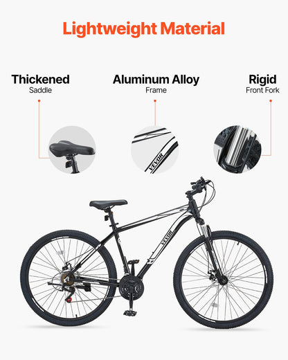 29" Mountainbike MTB Fahrrad Shimano 21-Gang-Vorderradfederung Scheibenbremse