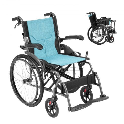 Wheelchair Aluminum Alloy Ultra-Lightweight 18-In Wide Seat 250lbs