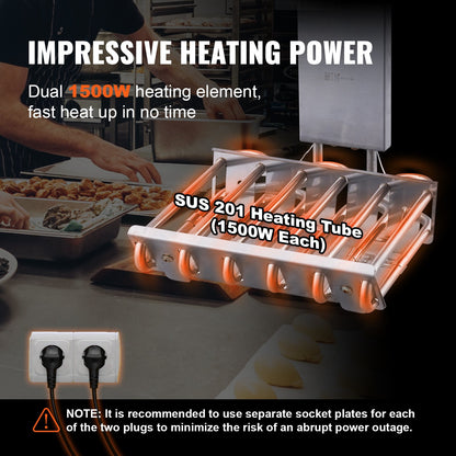 Kommerzielle elektrische Fritteuse, Arbeitsplattenfritteuse mit zwei Tanks, 6000 W