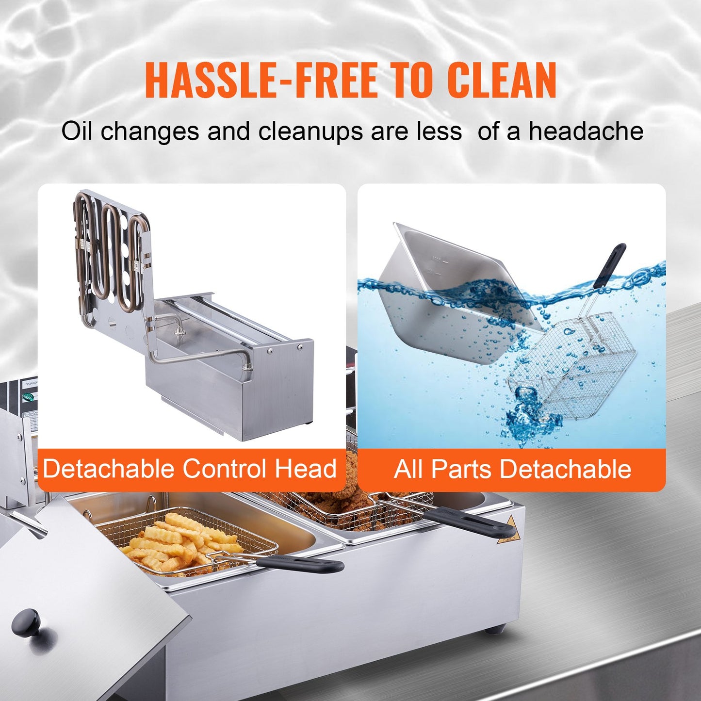 Kommerzielle elektrische Fritteuse, Arbeitsplatten-Fritteuse, zwei abnehmbare Tanks