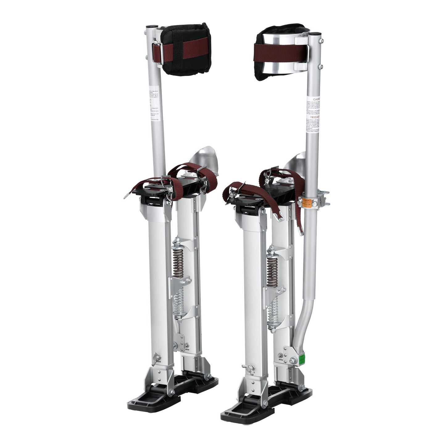 Drywall Stilts, 18''-30'' Adjustable Aluminum Tool Stilts with Protective Knee Pads, Durable and Non-Slip Work Stilts for Sheet Metal Painting, Walking, Taping, Silver