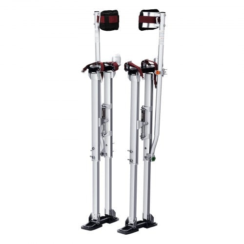 Drywall Stilts, 36''-50'' Adjustable Aluminum Tool Stilts with Protective Knee Pads, Durable and Non-slip Work Stilts for Sheetrock Painting, Walking, Taping, Silver