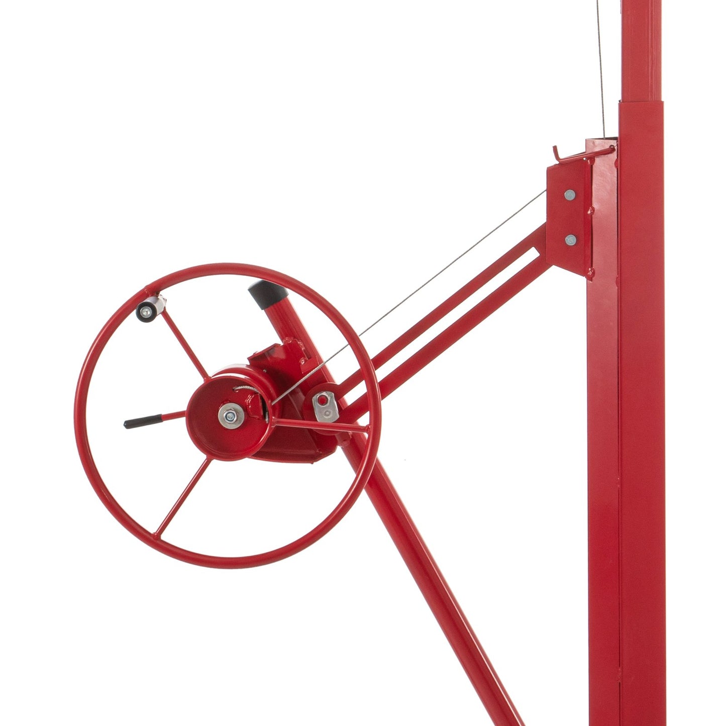 Rollheber für Trockenbauplatten, 3,35 m Sheetrock-Hebebühne, Trockenbau-Hebebühne, 68 kg Tragkraft, Plattenheber-Werkzeug, Stahlmaterial mit Teleskoparm und 3 feststellbaren Rädern, 122 x 483 cm Trockenbaugröße