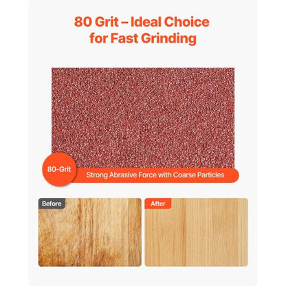 slipband, 202 mm x 485 mm bandslipband, 12 st 80 grit aluminiumoxid för träbearbetning, stål, aluminium, icke-järnmetaller |  EU