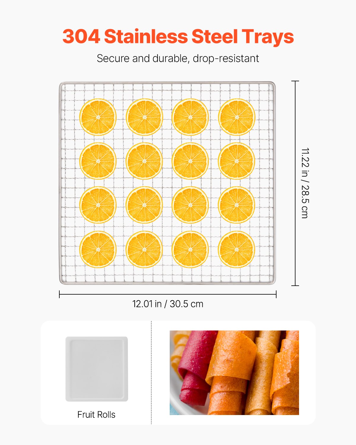 10 Trays Food Dryer Machine Stainless Steel 1000W Jerky Fruit Drying