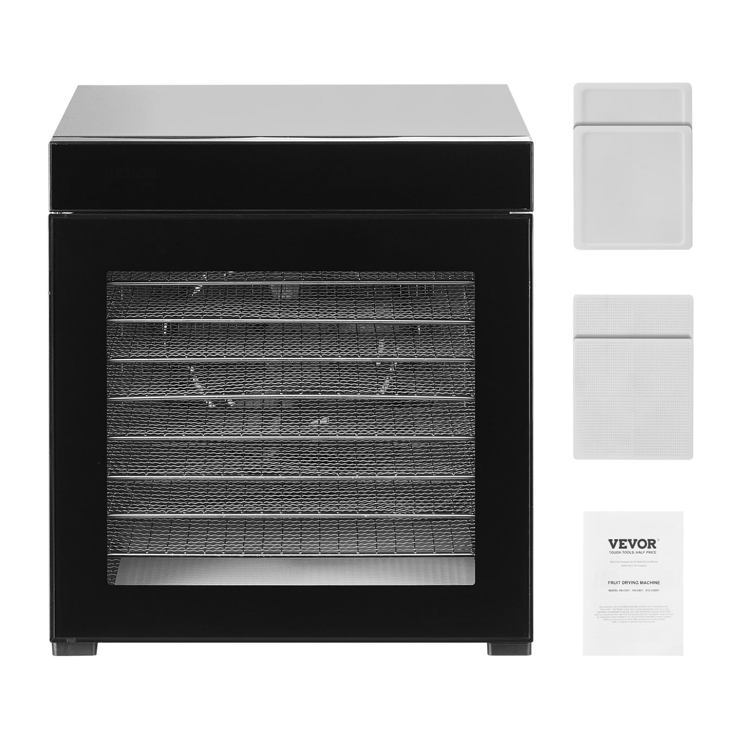 10 Trays Food Dryer Machine Stainless Steel 1000W Jerky Fruit Drying