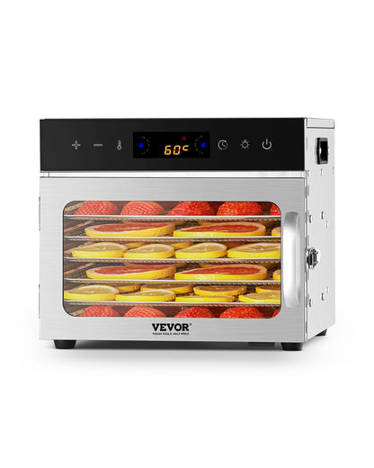 6 Trays Food Dryer Machine Stainless Steel 400W Jerky Fruit Drying