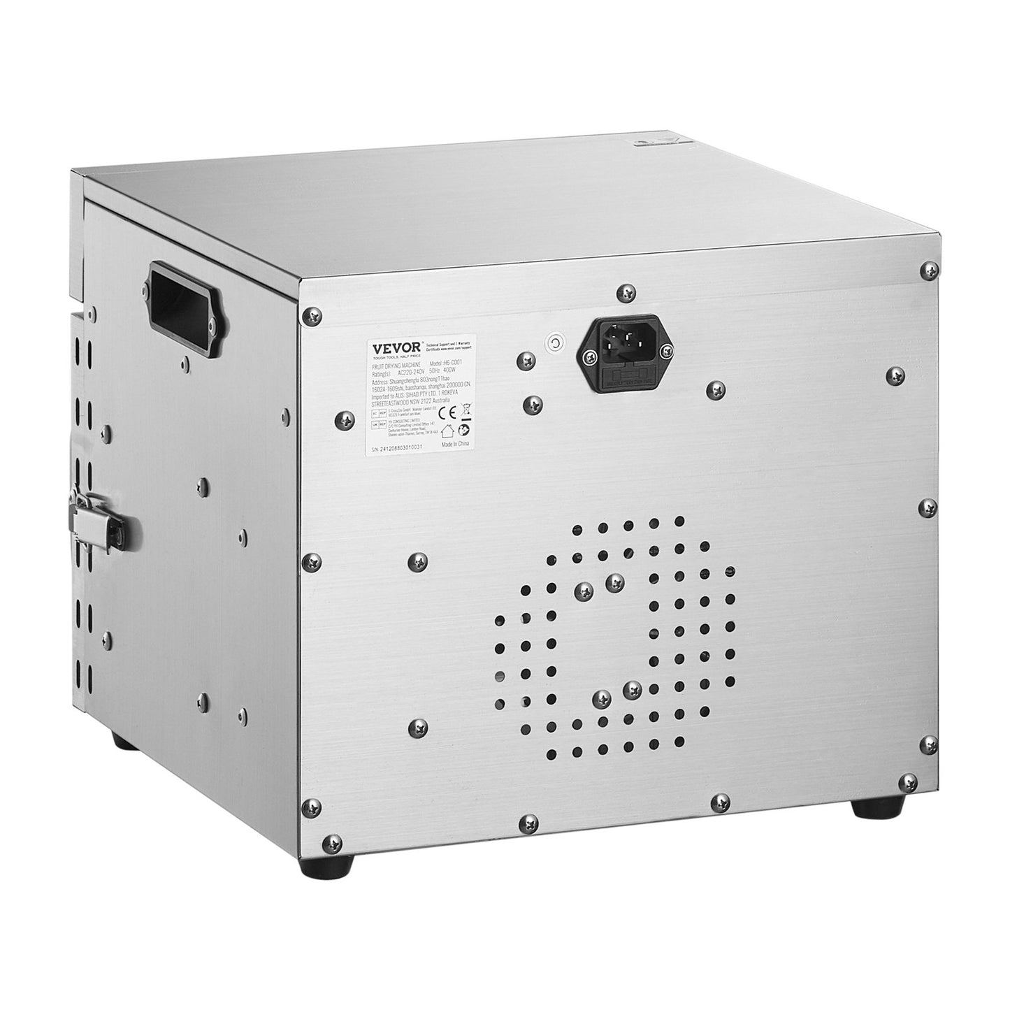 6 Trays Food Dryer Machine Stainless Steel 400W Jerky Fruit Drying