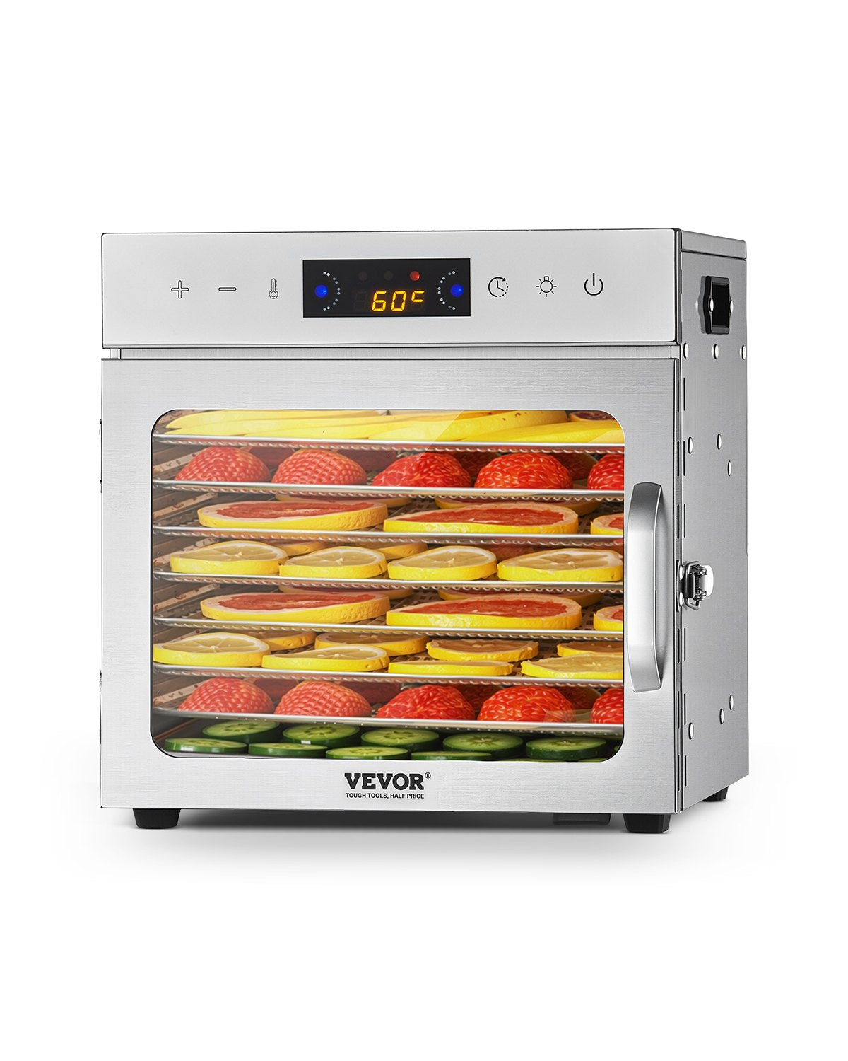 8 Trays Food Dryer Machine Stainless Steel 400W Jerky Fruit Drying