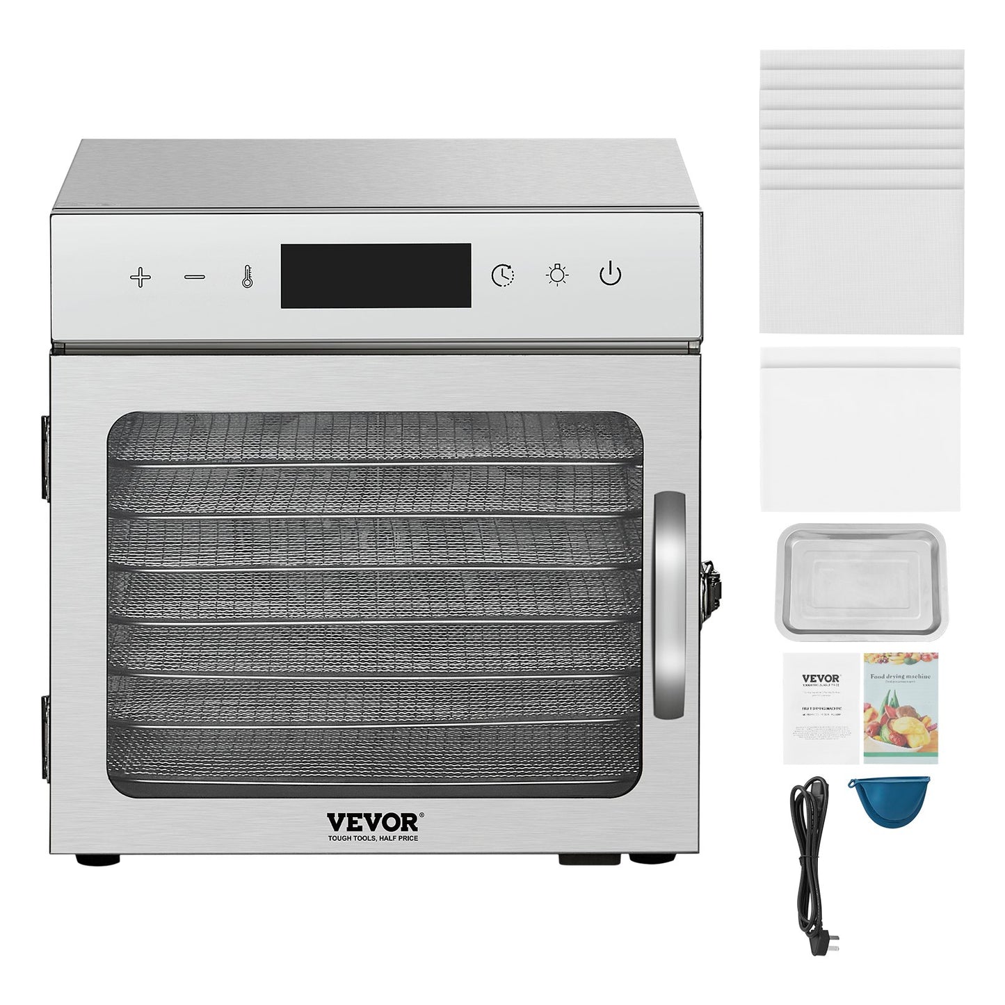 8 Trays Food Dryer Machine Stainless Steel 400W Jerky Fruit Drying