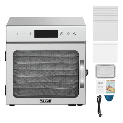 8 Trays Food Dryer Machine Stainless Steel 400W Jerky Fruit Drying