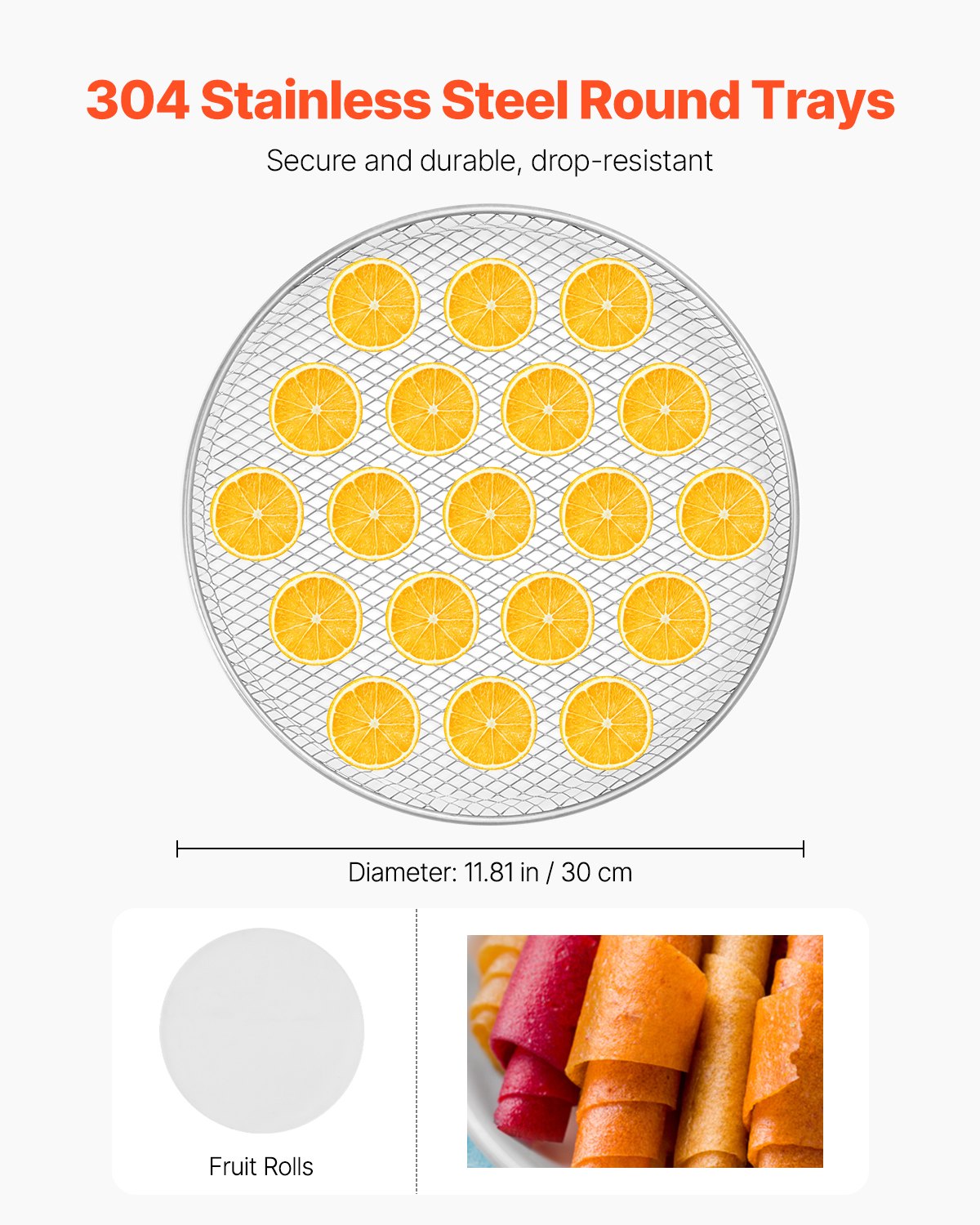 12 Trays Rotating Food Dryer Machine Stainless Steel 800W Fruit Drying