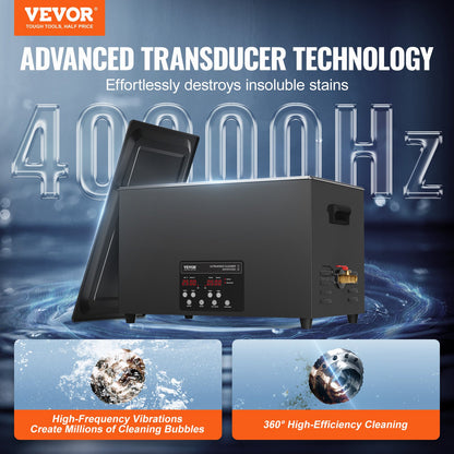 Ultrasonic Cleaner 30L cleaning machine with timer heater and basket 600W