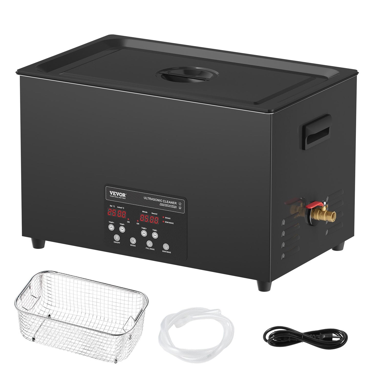 Ultrasonic Cleaner 30L cleaning machine with timer heater and basket 600W