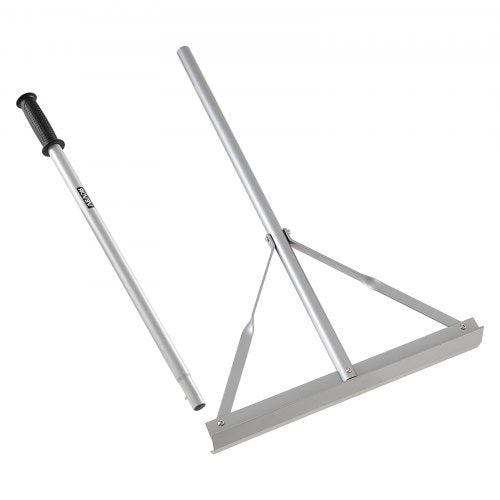 Landscape Rake, 60 inch Handle 20 inch Wide Head, Large Heavy Duty Aluminum Landscaping Level, Asphalt Rake Tool for Asphalt & Land Leveling, Concrete Paving, Sand Flattening, No Teeth